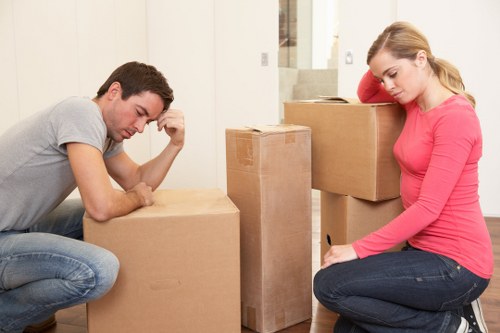 Careful handling of boxes and furniture during a student relocation