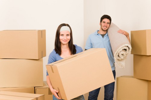 Office items being loaded for urgent commercial removals in Elephant and Castle
