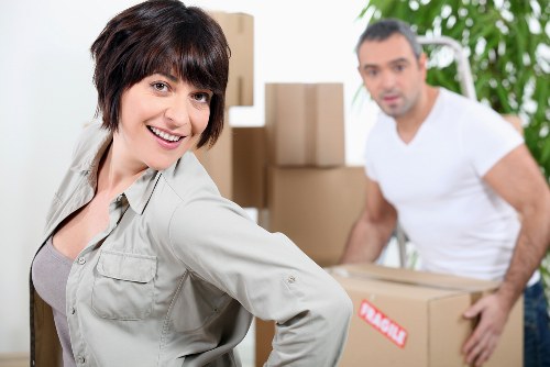 Loading household items into a van for a nearby delivery